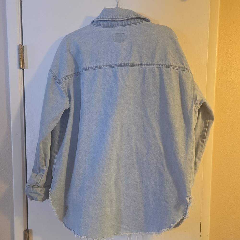Denim Button-Up Jacket - Picture 9 of 14